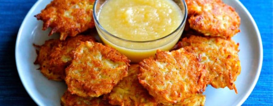 Her latkes are infused with flavors of India