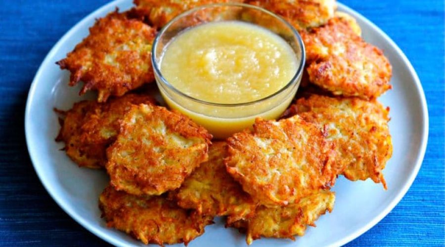 Her latkes are infused with flavors of India